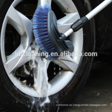 cepillo de limpieza de rueda de coche con mango telescópico